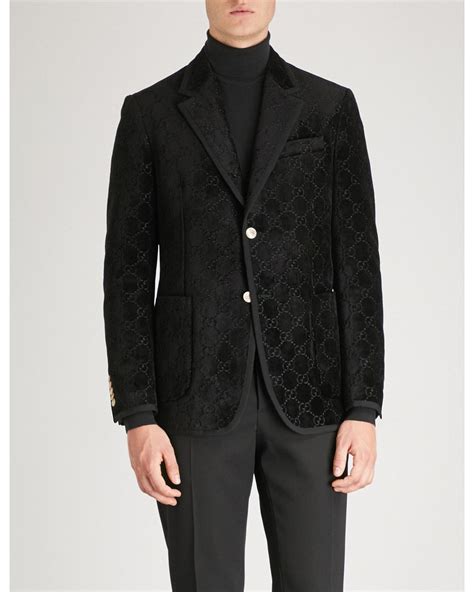 gucci palma gg velvet jacket|Gucci gg Velvet Jacket in Black for Men .